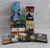 VHS box sets Air Farce, Titanic, JFK, Ben- Hur