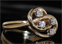 14kt Gold Brilliant 1/2 ct Diamond Swirl Ring