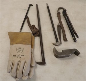 PRY BARS, MISC TOOLS, GLOVES