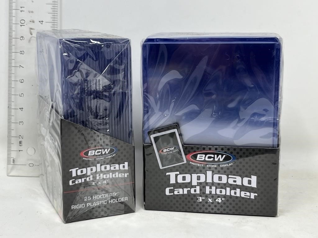 50 top loader card protectors