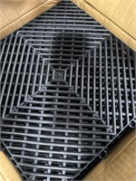 VEVOR Rubber Tiles Interlocking 25 PCS Black,