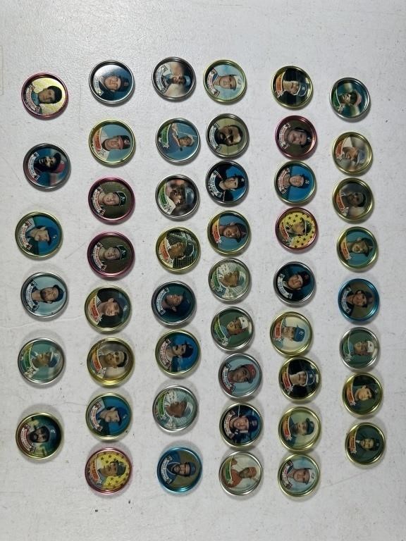 (LOT OF 44) COLLECTIBLE MLB TIN COINS