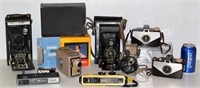 Vintage Cameras Lot - Folding, Underwater, Video +