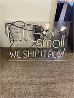 Neon Shipping Sign