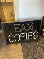 Neon Fax Sign