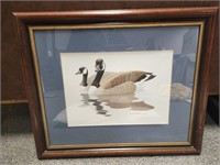 Richard Sloan 1980 Geese Framed Print