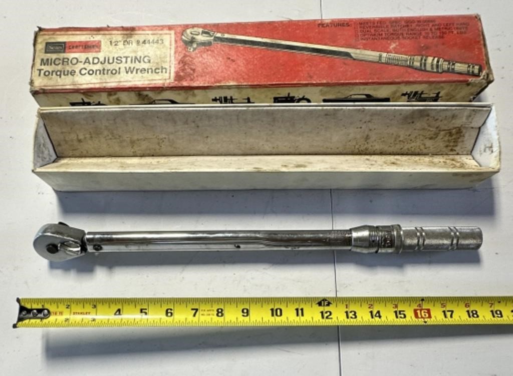 Craftsman 1/2" drive micro adjusting torque wrench