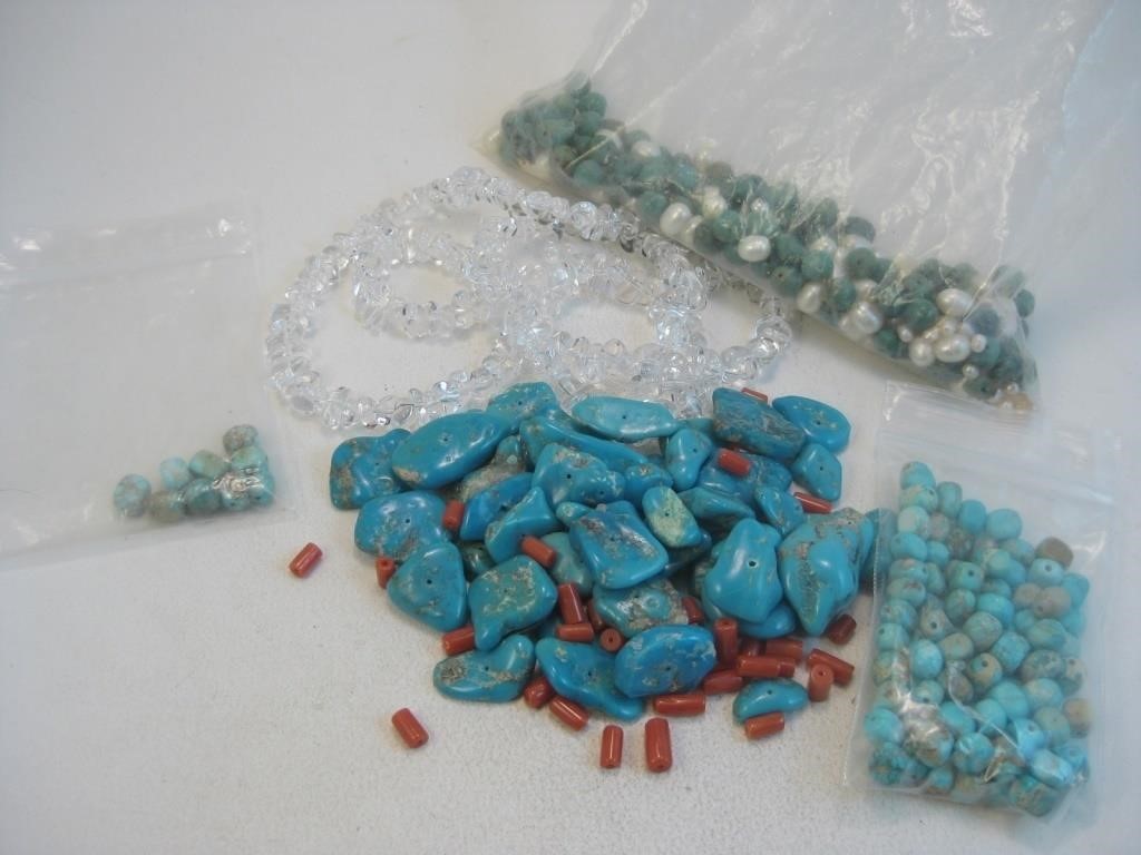 Assorted Drilled Beads & Stones