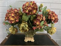 Silk Floral Arrangement W/Pot, 20in Tall X 25in