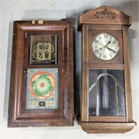 Pair of vintage wall clocks