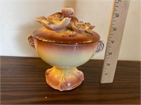Hand Painted Betson Lidded Candy Dish