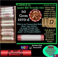 THIS AUCTION ONLY! BU Shotgun Lincoln 1c roll, 197