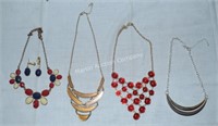 (S2) Lot of 4 Costume Necklaces