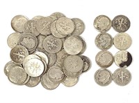 50 Silver Roosevelt Dimes, US Coins