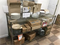 Plates, Cups & Wire Display Rack