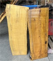 2 wood slabs
