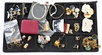 Lot #4420 - Flat of costume jewelry cufflinks,