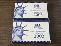 2002 & 2003 UNITED STATES PROOF SETS