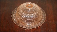 Pink Depression Glass Jeanette Company Butter Dish