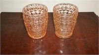 Pink Depression Glass Jeanette Company Juice Cups