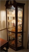 Vintage Lighted Curio Cabinet