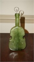 Vintage Green Violin Vaseline Glass