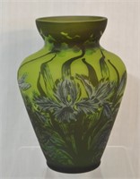 Emile Galle Reproduction Dragonfly Cameo Vase