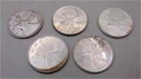 (5) Canadian Silver Quarters / $0.25