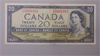 1954 Canadian $20 / Twenty-dollar Bill
