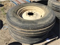 Pallet of (2) 11.25-24SL Tires and Rims
