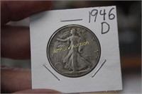 1946 D SILVER WALKING LIBERTY HALF DOLLAR