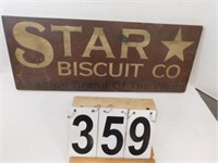 Star Buscuit Co Sign 9.25 X 23.75