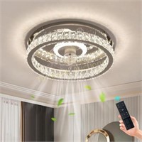 KINDLOV Ceiling Fan  Crystal  Remote  LED