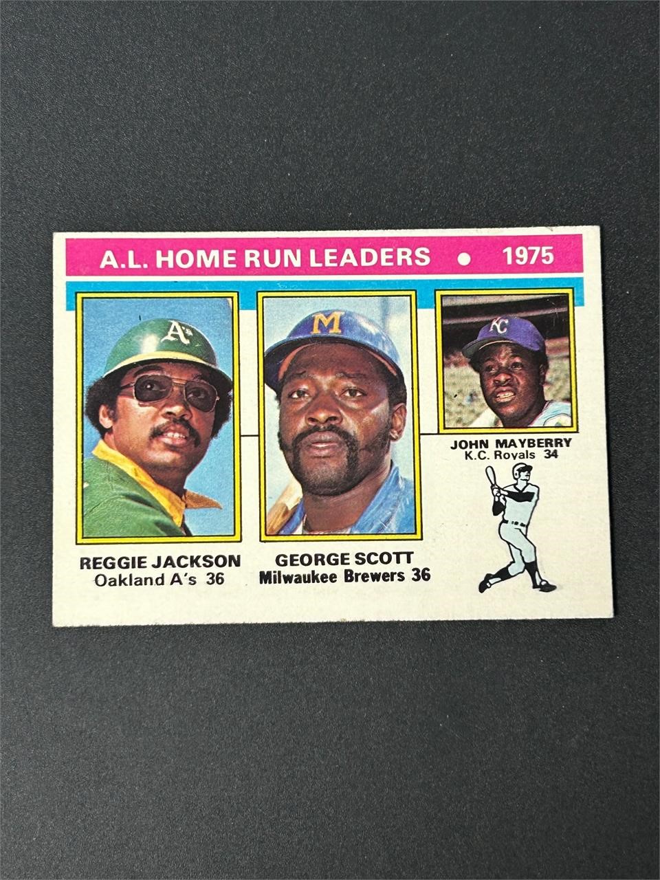 1976 Topps AL Home Run Leaders #194