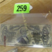 US THIRD SERIES 50 CENT FRACTIONAL CURRENCY NOTE