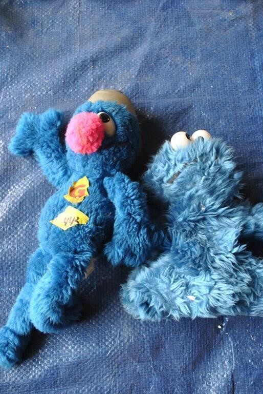 Cookie monster and Grover