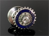 10KT 1g White Gold Rotary Pin with Diamond