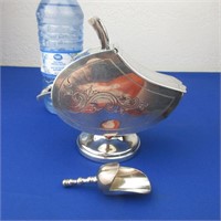 Silver Plate Sugar Scuttle w/ Scoop Made In Englad