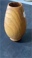 2001 Walter L Catt Woood Turned Vase of Lohite Ash