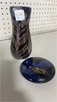 Roger B Styers Vase and Paperweight