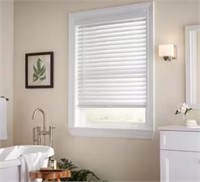 71" x 84" Faux Wood Blinds in White