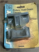NOS Battery Hold Down Clamps Blister packed