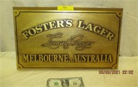 Foster's Lager Beer Sign 11 x 18