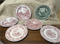6 Spode Archive Collection plates Underglaze NICE