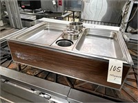 S/S 33-1/2"X23"X10" BAIN MARIE W/FOOD PANS