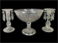 EAPG Centerpiece Bowl Candle Holders