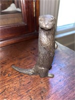 Miniature Otter Sculpture by David H. TURNER -