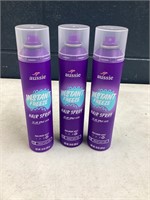 3 bottles of Aussie instant freeze hair spray 10oz