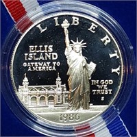 1986 Statue of Liberty Proof Silver Dollar MIB