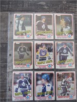 1981 Toronto Maple Leafs 9 Cards Sittler Vaive NHL